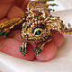 Brooch dragon "Goldie".  Embroidered dragon. Golden dragonet, Brooches, Moscow,  Фото №1