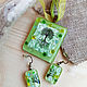 A set of jewelry made of glass Spring has come, designer jewelry. Jewelry Sets. MyFusedGlass. My Livemaster. Фото №4