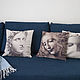  Decorative linen pillowcases 40h40 cm, Pillow, Sergiev Posad,  Фото №1