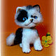 Kitten kitty figurine made of wool, Felted Toy, Kaliningrad,  Фото №1