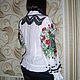 Блуза вышиванка"СТРОГИЕ НРАВЫ" авторская. Блузки. эксклюзивная одежда с вышивкой (mirinna). Ярмарка Мастеров.  Фото №5