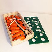 Wooden toy counting material Vegetables (14 PCs)
