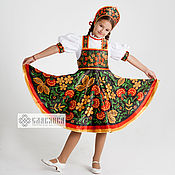Одежда детская handmade. Livemaster - original item Russian folk costume for girls 