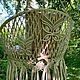 Подвесное кресло / кресло-гамак для дома и улицы. Кресла. Елена Волкова (macrame_nvkz). Ярмарка Мастеров.  Фото №6