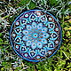 Order Plate decorative, dot painting. Turquoise mystery. volkovahelga. Livemaster. . Esoteric Mandala Фото №3