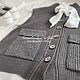 Заказать Жилет в стиле Brunello Cucinelli меринос+кашемир+ангора Италия серый. Annacashmeresilk. Ярмарка Мастеров. . Жилеты Фото №3