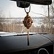 Коричневый Автоаксессуар Фараон подвеска на зеркало с камнями. Автомобильные сувениры. Елена Поцепня. Ярмарка Мастеров.  Фото №5