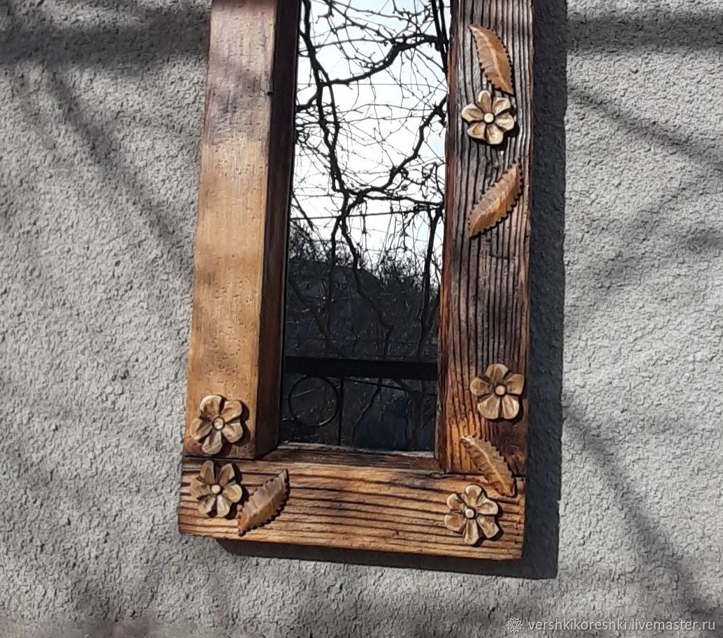 Зеркало в деревянной раме – купить на Ярмарке Мастеров – NIFF4RU ...