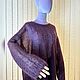 Свитер паутинка из мохера «Темно-лиловый». Свитеры. Knitwork_room (Вязаные вещи в наличии и под заказ). Ярмарка Мастеров.  Фото №7