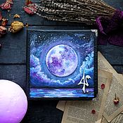 Канцелярские товары handmade. Livemaster - original item A notebook with a full moon. Handmade.