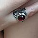 Серебряное кольцо с гранатом 925 пробы. Кольца. Biayna's Silver. Интернет-магазин Ярмарка Мастеров.  Фото №2