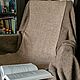 Плед теплый шерстяной, плед из верблюжьей шерсти, покрывало на диван. Пледы. NadinKnitHome. Интернет-магазин Ярмарка Мастеров.  Фото №2
