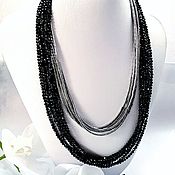 Украшения handmade. Livemaster - original item Black spinel and hematite necklace 