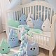 Бортики игрушки 4 шт + косичка 230 см. Бортики в кроватку. Светлана и Ольга. Ярмарка Мастеров.  Фото №5