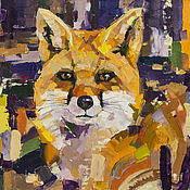 Картины и панно handmade. Livemaster - original item Picture oil paints on canvas. Bright Fox Animals Fox. Handmade.