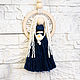 Macrame doll. Angel in the ring blue dress. Interior elements. Textile Shop Natalya. Online shopping on My Livemaster.  Фото №2