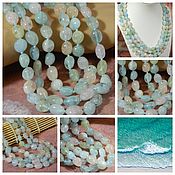 Материалы для творчества handmade. Livemaster - original item Beryl 10*7 mm galtovka beads. floor.threads. Handmade.