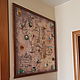 Магнитная доска старинная карта 90х91 см, Карты мира, Москва,  Фото №1