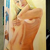 Картины и панно handmade. Livemaster - original item Painting Nude Modesty. Handmade.
