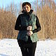 Жилет валяный Изумрудный самшит. Жилеты. (Шелковое руно)  Гузелия Рослякова. Ярмарка Мастеров.  Фото №6
