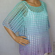 Pullover silk 'lilac and turquoise'. Underwear sets. Alenushkina Tatiana. My Livemaster. Фото №4