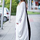 Black and white, long cotton dress - DR0139PM. Dresses. EUG fashion. My Livemaster. Фото №6