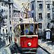 Order Cityscape Red tram (red black and white picture). Pastelena. Livemaster. . Pictures Фото №3