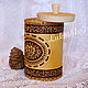 Box of birch bark 'Flowers'. A jar for tea, sugar, spices. Jars. SiberianBirchBark (lukoshko70). My Livemaster. Фото №4