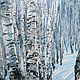Oil painting 'Birch'. Painting, Pictures, Magnitogorsk,  Фото №1