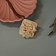 Кулон в виде ромба с цветочным барельефом. Кулон. Рина Рыбакова (flowerina). Интернет-магазин Ярмарка Мастеров.  Фото №2