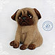 Mopsik Shimmy felted wool. Fun. Elena Konopleva dolls and toys. My Livemaster. Фото №6