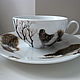Сервиз из 4-х предметов Tea-for-one Ежики любят пить чай с пирожными. Сервизы. Lana Arkhi RMS. Интернет-магазин Ярмарка Мастеров.  Фото №2