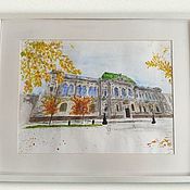 Картины и панно handmade. Livemaster - original item The urban landscape of St. PETERSBURG in a frame. St. Petersburg sketches 4 watercolor. Handmade.