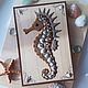 Painting of sand and seashells SEAHORSE, Pictures, Yaroslavl,  Фото №1