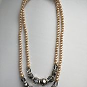 Винтаж handmade. Livemaster - original item Beautiful pearl necklace beads vintage Czechoslovakia period USSR pearls. Handmade.