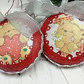 Сувениры и подарки handmade. Livemaster - original item Christmas Tree toys medallions childhood bears. Handmade.