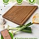 Wooden board 'Rectangular large' with a channel. Cutting Boards. derevyannaya-masterskaya-yasen (yasen-wood). Online shopping on My Livemaster.  Фото №2