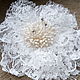 Brooch of delicate lace ' Air flower', Brooches, Nakhabino,  Фото №1