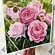Картина акварельные пионовидные розовые розы в саду. Картины. MarselArt. Ярмарка Мастеров.  Фото №4