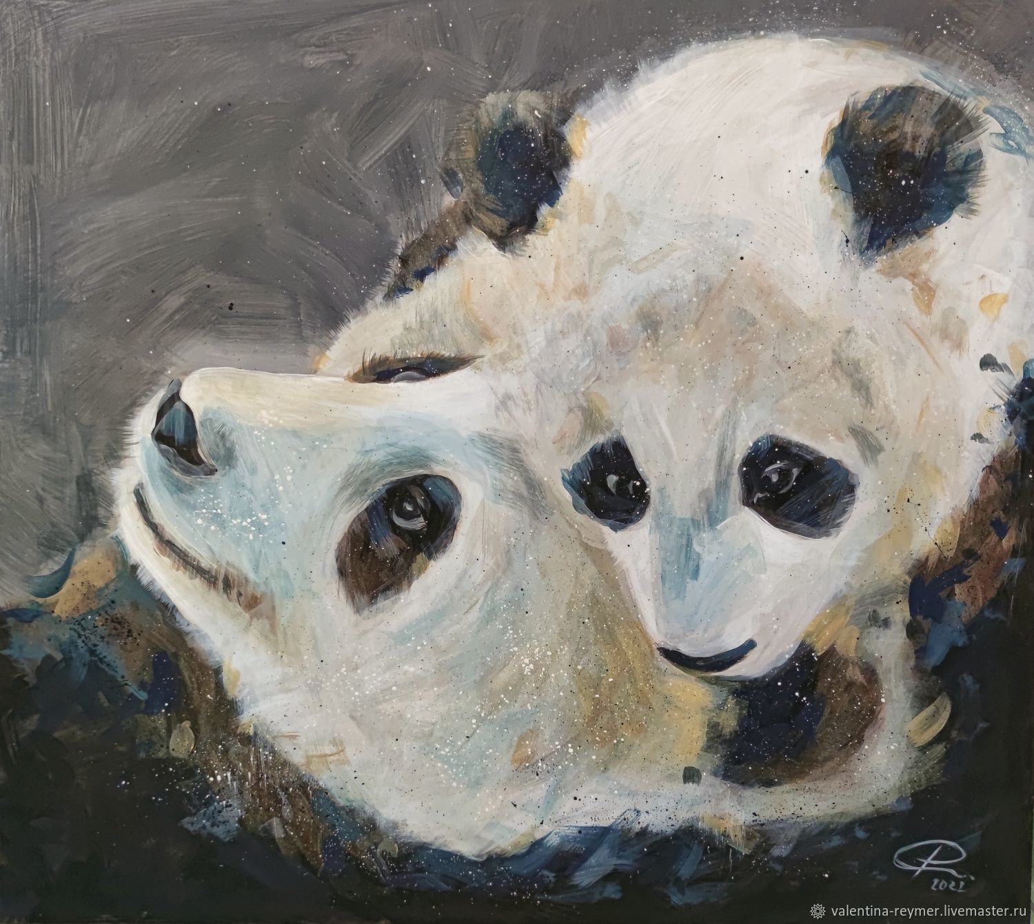 Картины: Картина оригинальная "Панды" в интернет-магазине на Ярмарке ...