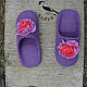 Slippers-flip flops felt'Violet' slip, Slippers, Liski,  Фото №1