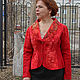 felted jacket 'red beautiful'. Suit Jackets. silk wool. My Livemaster. Фото №6