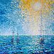 Картина морской пейзаж «Солнце и море» холст масло 60/60 см, Картины, Новосибирск,  Фото №1