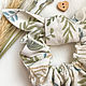 Linen elastic band for hair, print-river park. Scrunchy. molinialife. Online shopping on My Livemaster.  Фото №2