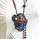 Серьги синие с бахромой "Другая Вселенная". Серьги классические. Lora Vi Bead Jewelry. Ярмарка Мастеров.  Фото №6