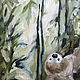 Sloth Oil Painting 30 x 40 cm Tropics Jungle Brazil, Pictures, Moscow,  Фото №1