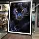 Интерьерная картина "Черная пантера". Фотокартины. Студия интерьерных картин DomanovArt. Ярмарка Мастеров.  Фото №4
