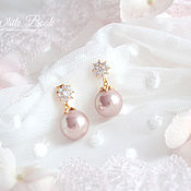 Свадебный салон handmade. Livemaster - original item Earrings with pearls of Majorca 