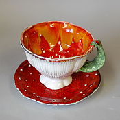Посуда handmade. Livemaster - original item teacups: Fly Agaric. Handmade.