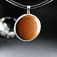 Pendant with natural aventurine in a frame made of 925 SP0004 silver, Pendants, Yerevan,  Фото №1